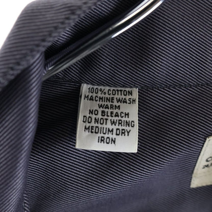 Hermes Half Zip Shirt Herringbone Purple Gray Cotton — view 8