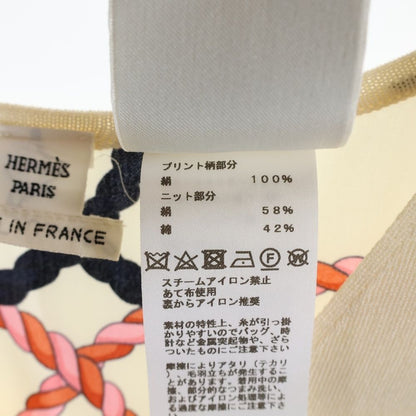 Hermes Twill Rene Horse Tack Print Silk Scarf Cut Replacement Neck Sleeveless — view 7