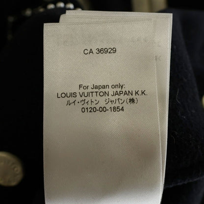 Louis Vuitton Farrell Varsity Arm Leather Stadium Jacket Wool Black 52 Bqv — view 8