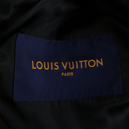 Louis Vuitton Farrell Varsity Arm Leather Stadium Jacket Wool Black 52 Bqv — view 6