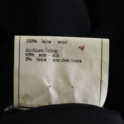 Chanel Coco Button Knee Length Dress Black Wool 42 — view 8