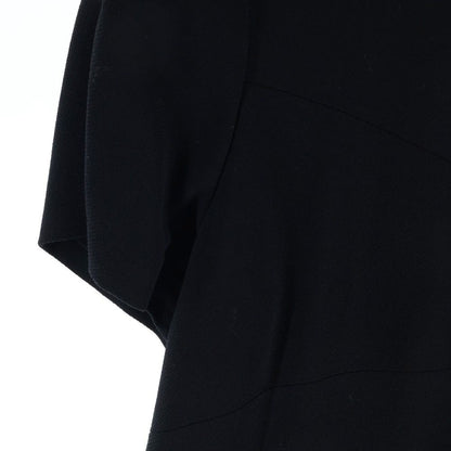 Chanel Coco Button Knee Length Dress Black Wool 42 — view 5