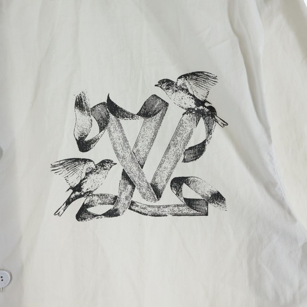 Louis Vuitton LV Bird Logo Print Short Sleeve Shirt Ivory Ave — view 5