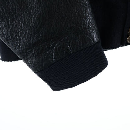 Chrome Hearts Not HD Zip Sleeve Leather Cut Replacement Cross Patch Zip Hoodie — view 6