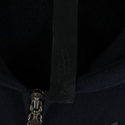 Chrome Hearts Not HD Zip Sleeve Leather Cut Replacement Cross Patch Zip Hoodie — view 7