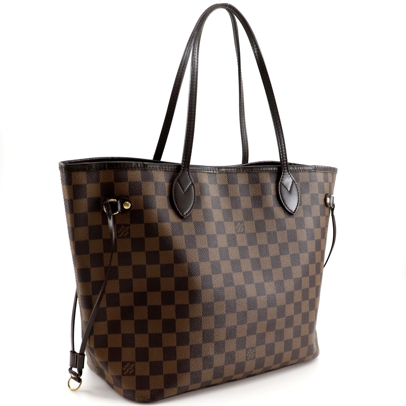 Louis Vuitton Neverfull MM Damier Canvas Brown Tote — view 3