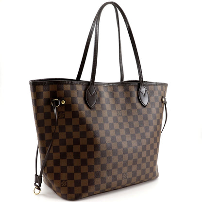 Louis Vuitton Neverfull MM Damier Canvas Brown Tote — view 3