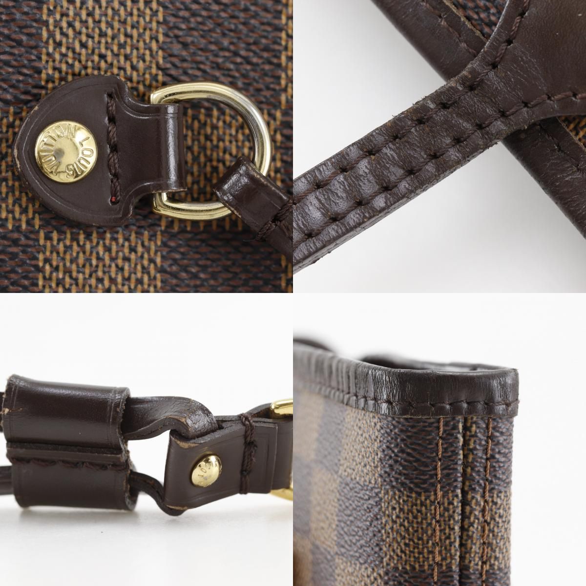 Louis Vuitton Neverfull MM Damier Canvas Brown Tote — view 9
