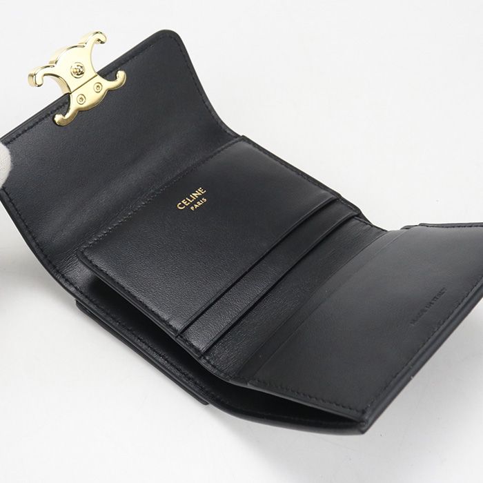 Celine Compact Wallet Triomphe Trifold Leather — view 3