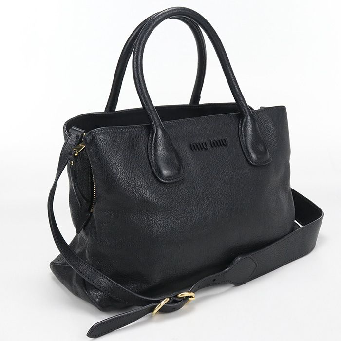Miu Miu Miu 2-Way Tote Leather