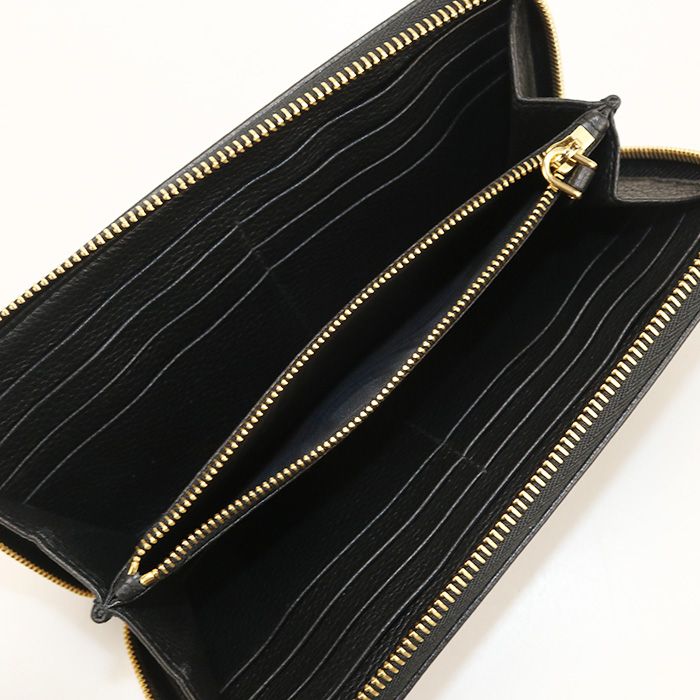 Prada Zip Around Vitello Gray Leather Wallet — view 3