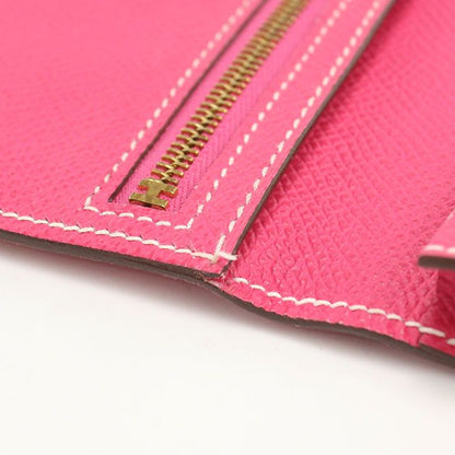 Hermes Bearn Souffle Wallet with Bifold Coin Purse Rose Tyrian — view 7