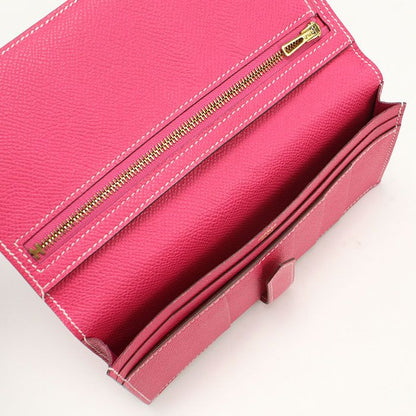 Hermes Bearn Souffle Wallet with Bifold Coin Purse Rose Tyrian — view 3