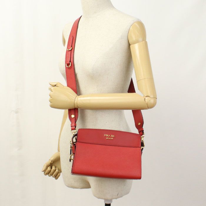 Prada Saffiano Leather Crossbody Shoulder Bag — view 9
