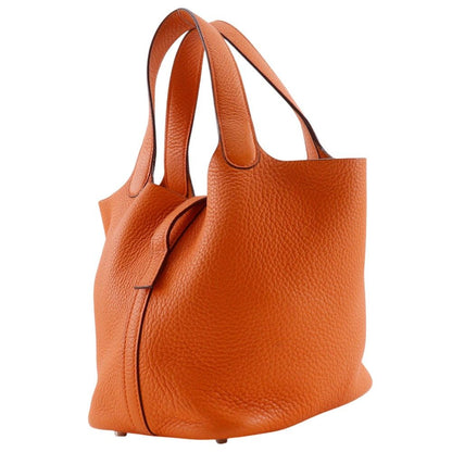 Hermes Picotin PM Taurillon Clemence Orange Handbag — view 2