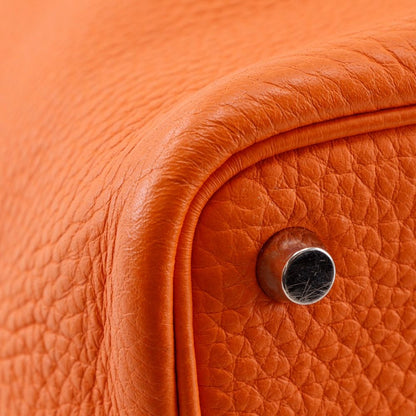 Hermes Picotin PM Taurillon Clemence Orange Handbag — view 7
