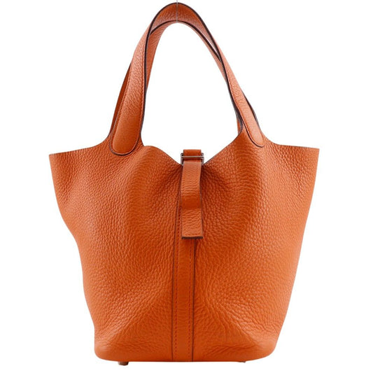 Hermes Picotin PM Taurillon Clemence Orange Handbag