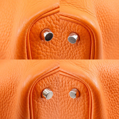 Hermes Picotin PM Taurillon Clemence Orange Handbag — view 4