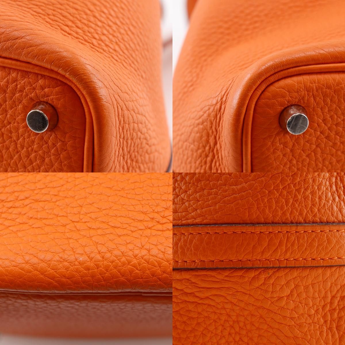Hermes Picotin PM Taurillon Clemence Orange Handbag — view 8