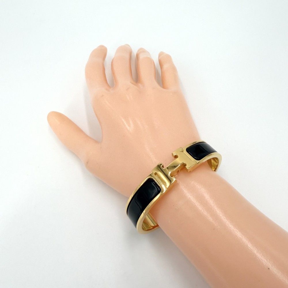 Hermes Bangle Click PM Bracelet Black Gold — view 3