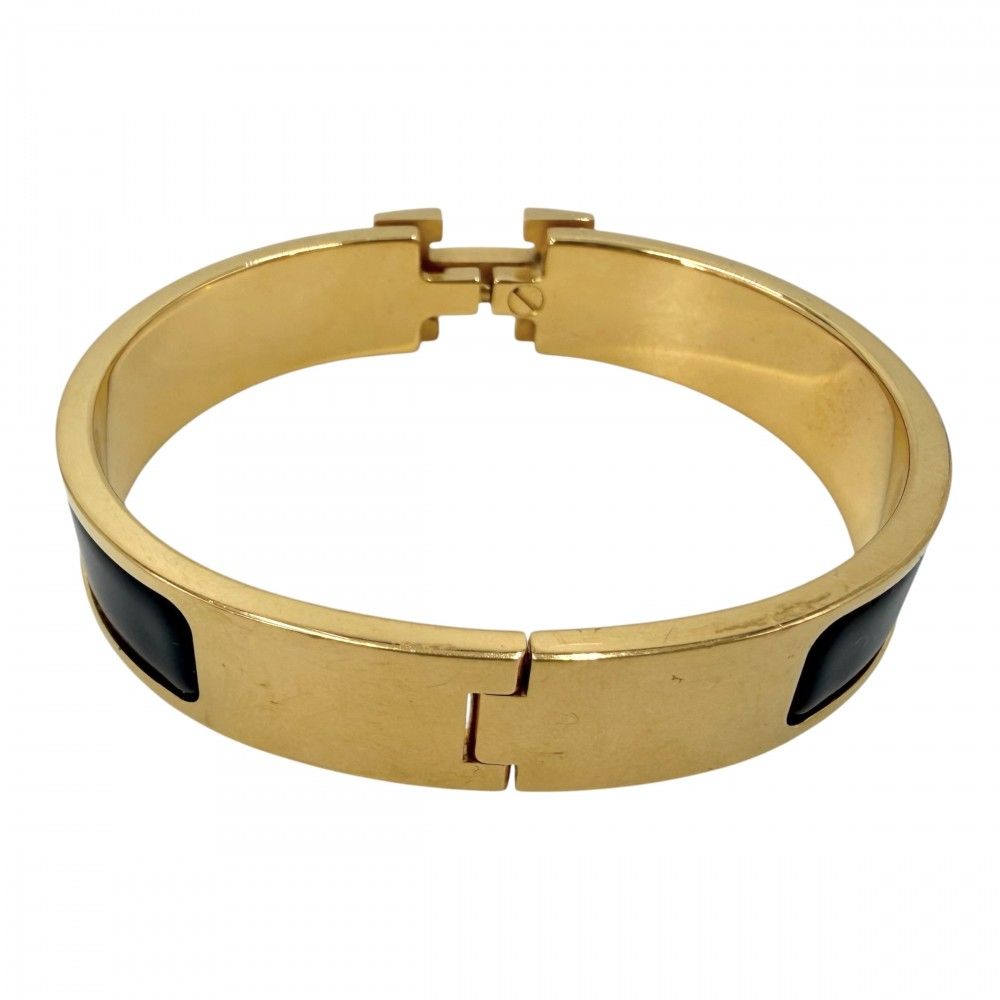 Hermes Bangle Click PM Bracelet Black Gold — view 2
