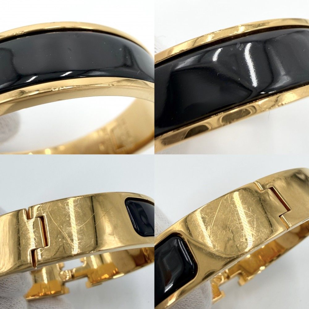 Hermes Bangle Click PM Bracelet Black Gold — view 5