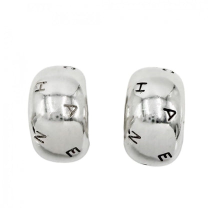 Chanel Earrings Logo Vintage 925 Sterling Silver