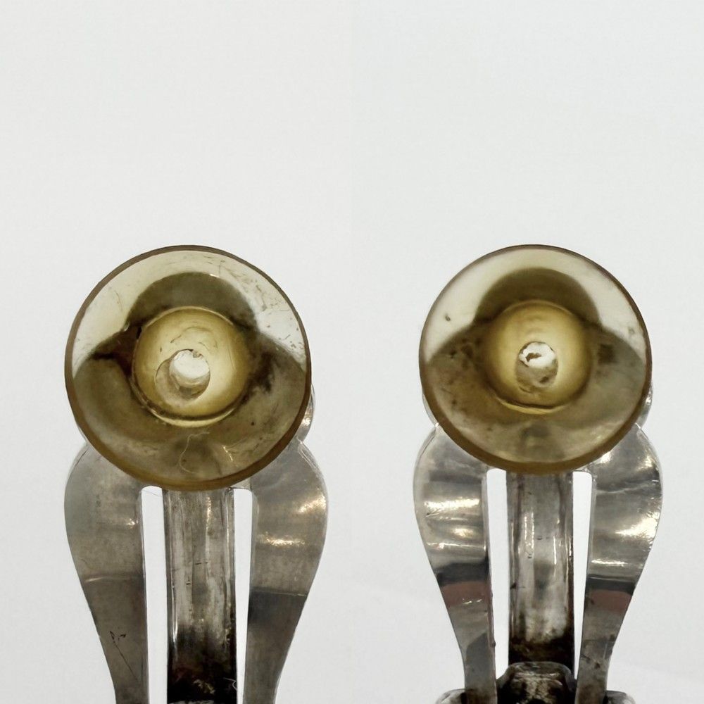 Chanel Earrings Logo Vintage 925 Sterling Silver — view 3