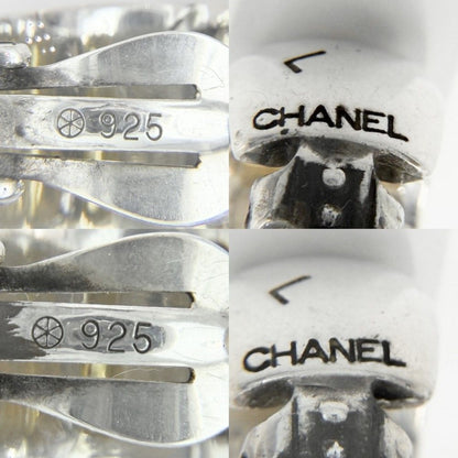 Chanel Earrings Logo Vintage 925 Sterling Silver — view 4