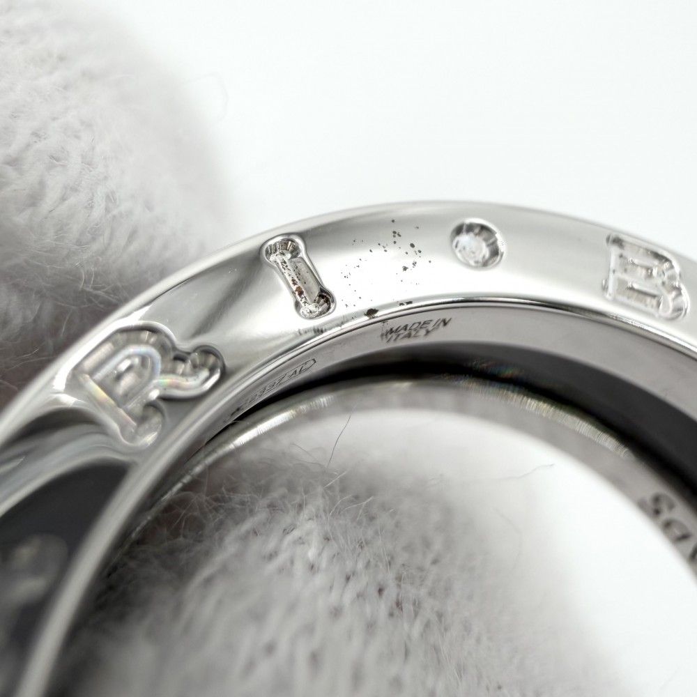 Bvlgari Ring Save the Children Band 52 925 Sterling Silver Ceramic Black — view 4