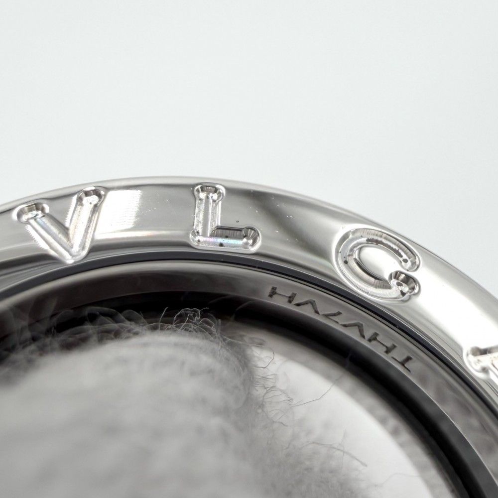 Bvlgari Ring Save the Children Band 52 925 Sterling Silver Ceramic Black — view 6
