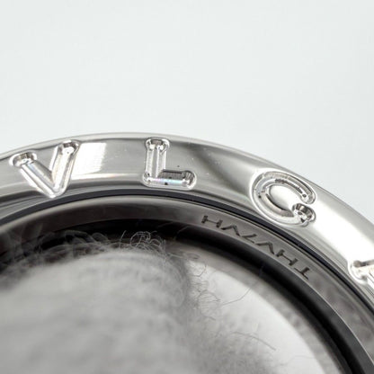 Bvlgari Ring Save the Children Band 52 925 Sterling Silver Ceramic Black