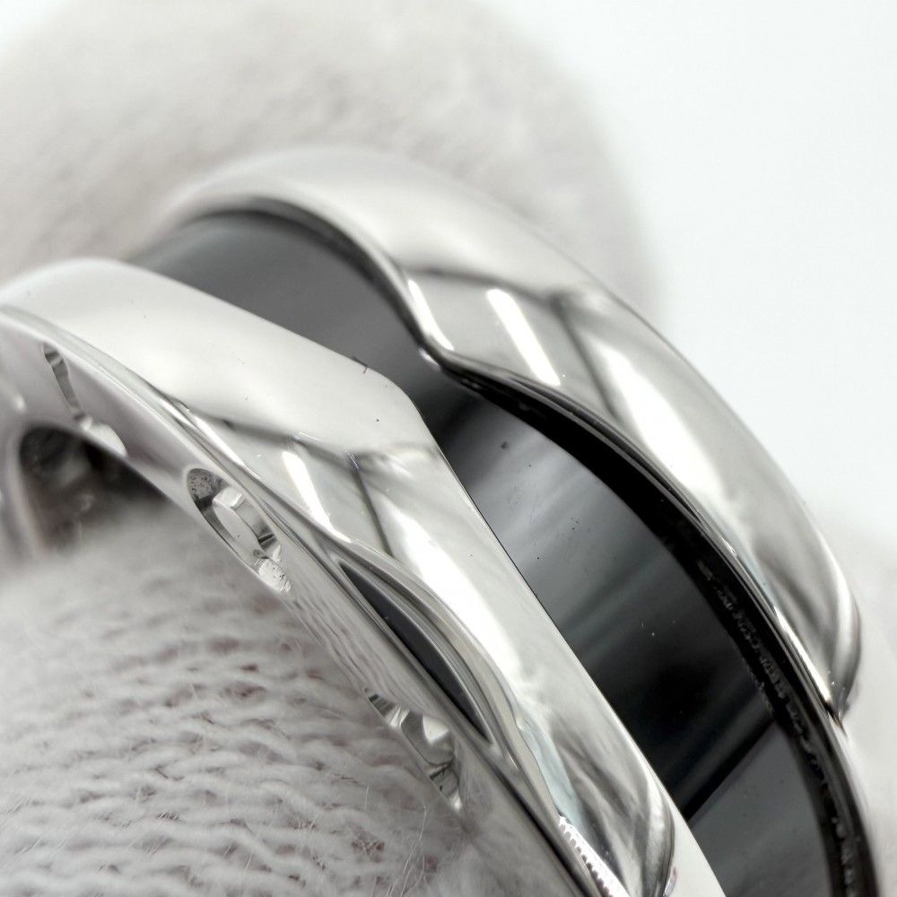 Bvlgari Ring Save the Children Band 52 925 Sterling Silver Ceramic Black — view 5