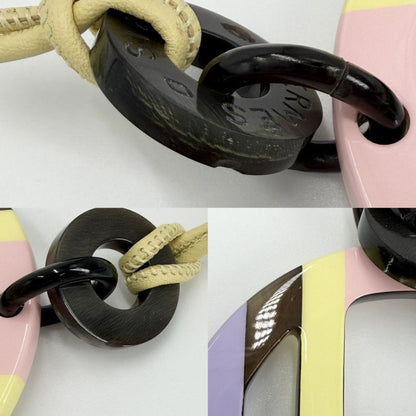 Hermes Necklace Equipe Pendant Hose Purple Pink Buffalo Horn Leather Hypno — view 5