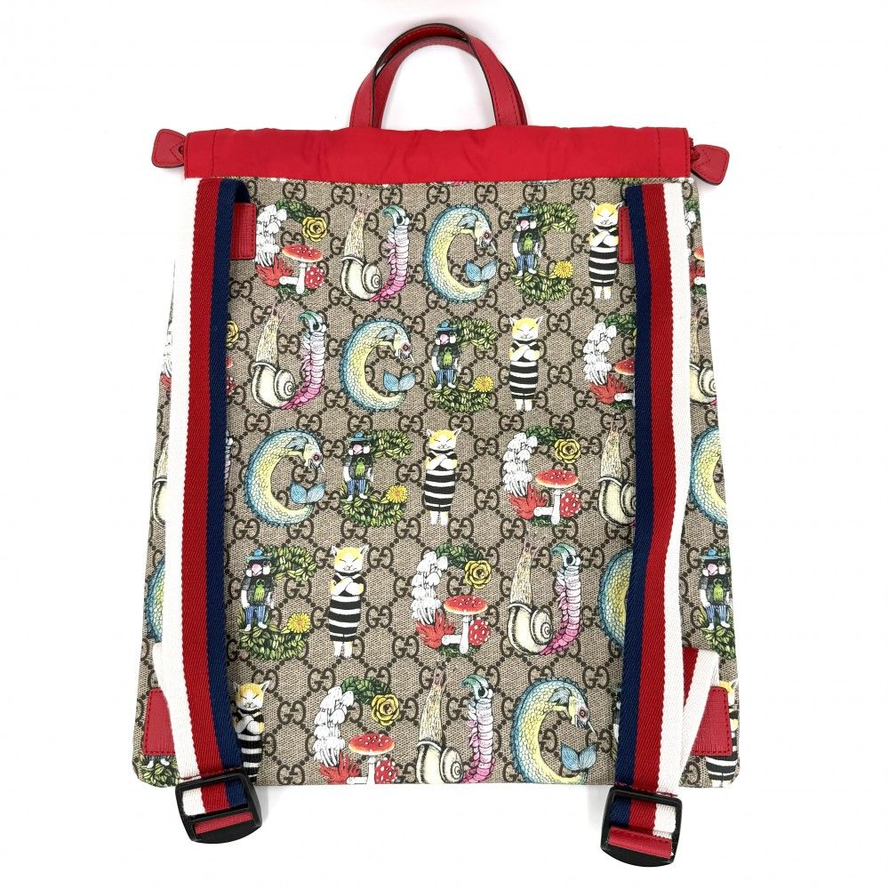 Gucci Backpack Yuko Higuchi Collaboration Children GG Supreme Canvas Leather — view 2