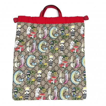 Gucci Backpack Yuko Higuchi Collaboration Children GG Supreme Canvas Leather