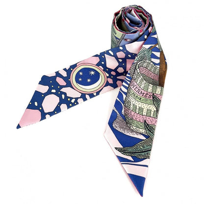 Hermes Scarf Twilly la Dancse Des Amazones Amazon's Dance Silk Multicolor