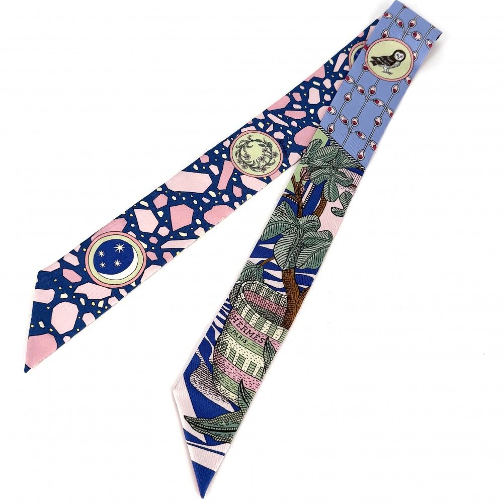 Hermes Scarf Twilly la Dancse Des Amazones Amazon's Dance Silk Multicolor — view 2