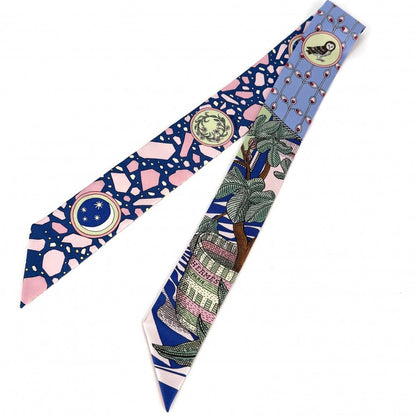 Hermes Scarf Twilly la Dancse Des Amazones Amazon's Dance Silk Multicolor — view 2