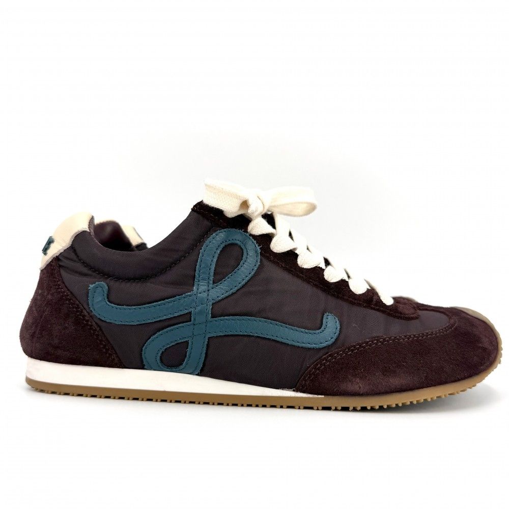 Loewe Sneakers Ballet Shoes 37 Nylon Suede Brown — view 2