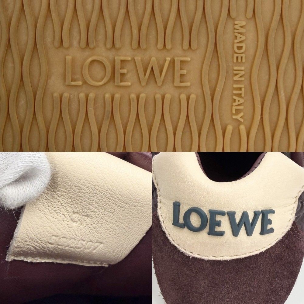 Loewe Sneakers Ballet Shoes 37 Nylon Suede Brown — view 6