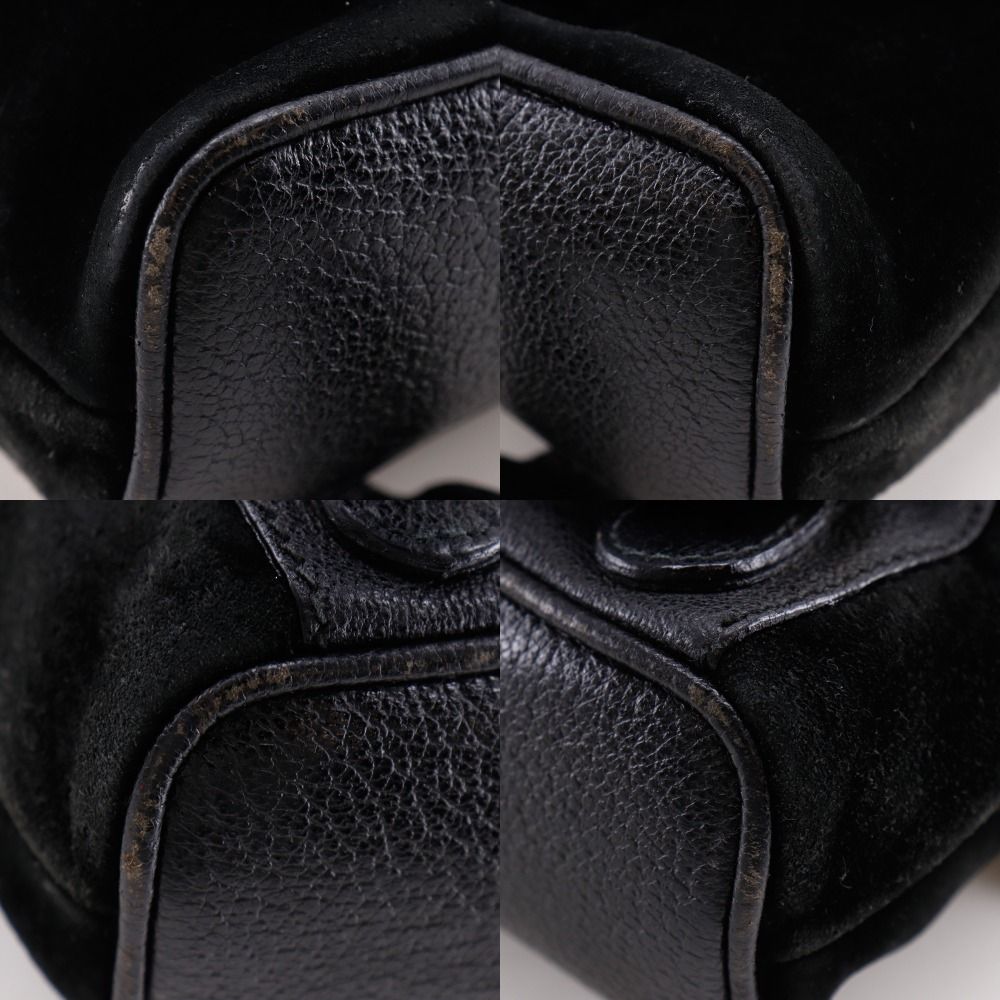 Gucci Bamboo Vintage Suede Black Backpack — view 4