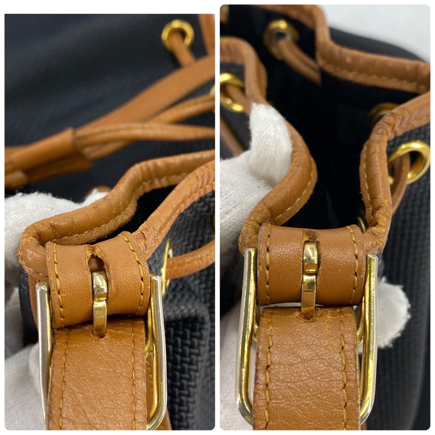 Saint Laurent Shoulder Bag Drawstring Leather Crossbody — view 8