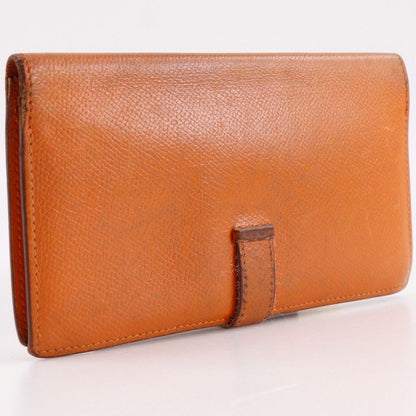 Hermes Bearn Classic Veau Epsom Orange Silver I Wallet — view 3