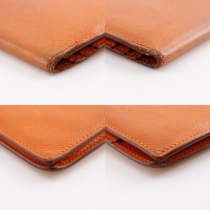 Hermes Bearn Classic Veau Epsom Orange Silver I Wallet — view 4