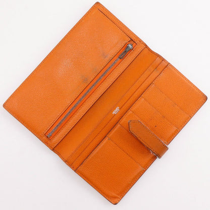Hermes Bearn Classic Veau Epsom Orange Silver I Wallet — view 5