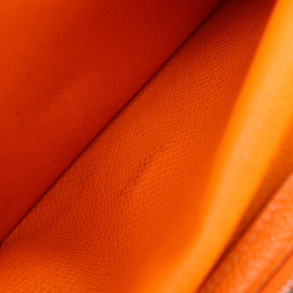 Hermes Bearn Classic Veau Epsom Orange Silver I Wallet — view 6