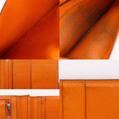 Hermes Bearn Classic Veau Epsom Orange Silver I Wallet — view 7