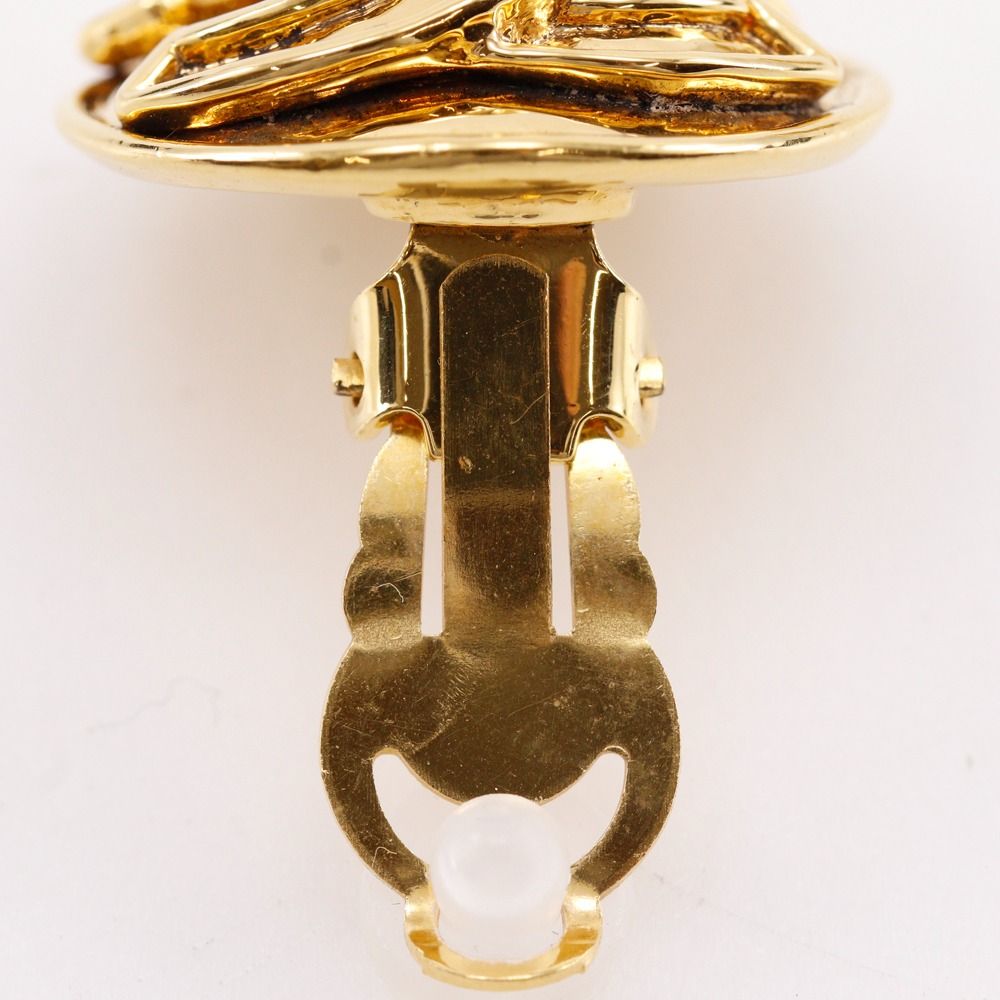 Chanel CC Logo Vintage Gold Plated Earrings — view 5