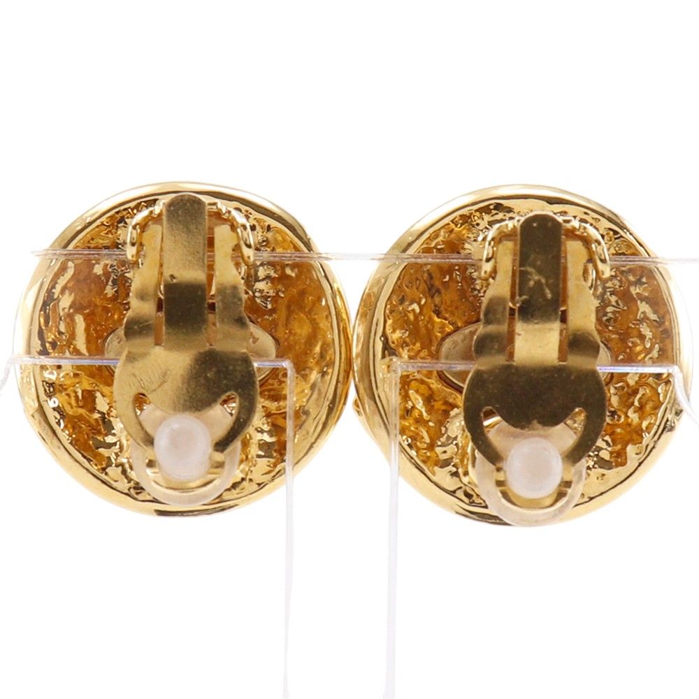 Chanel CC Logo Vintage Gold Plated Earrings — view 3
